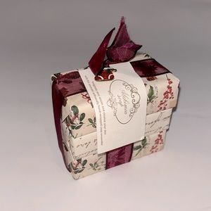 Alchimia Soap Set of Three Individually Christmas Wrapped Bars of Soap